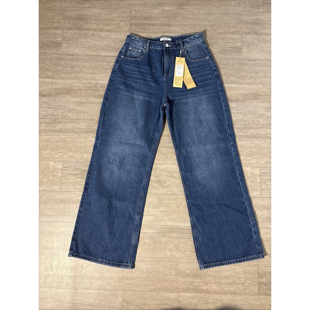 HDLTE women's Boyfriends Jeans Wide Legs. Size Large.NWT
